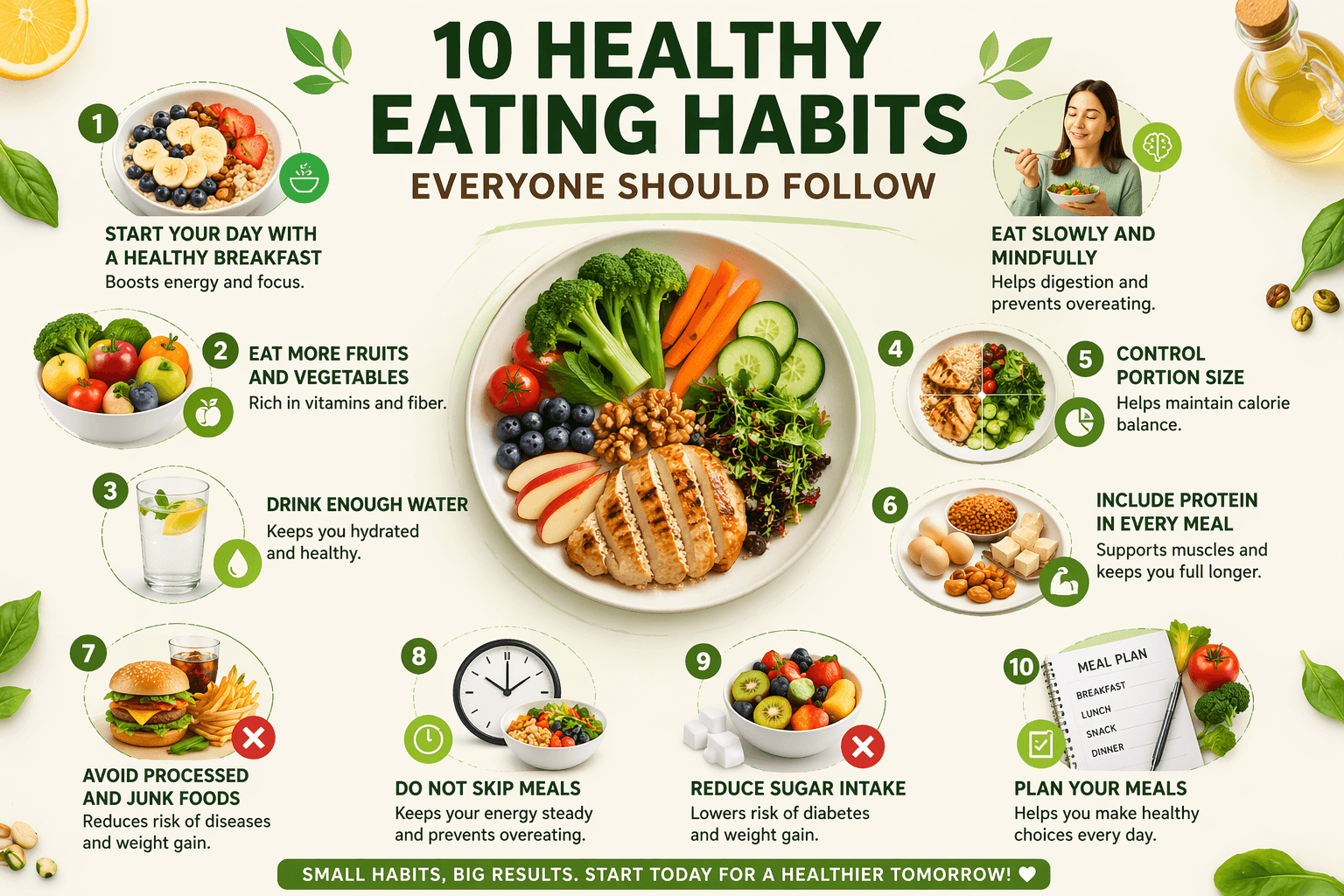 10 Healthy Eating Habits Everyone Should Follow