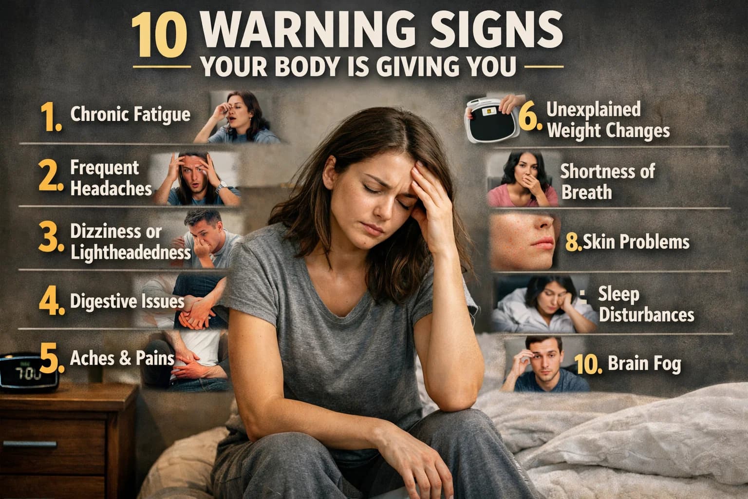 10 Warning Signs Your Body is Giving You - Early health symptoms